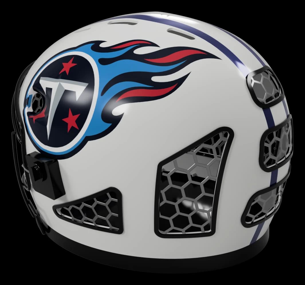 Navy & light blue — rear